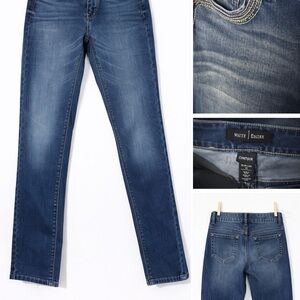 White House Black Market Contour Slim Leg Jeans | Size 2S | Dark Wash